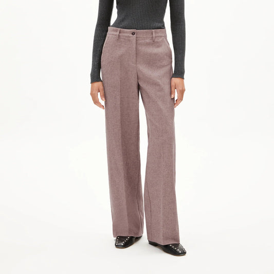 Leandraa Handaas Woven Pants - Pure/Dark Cranberry