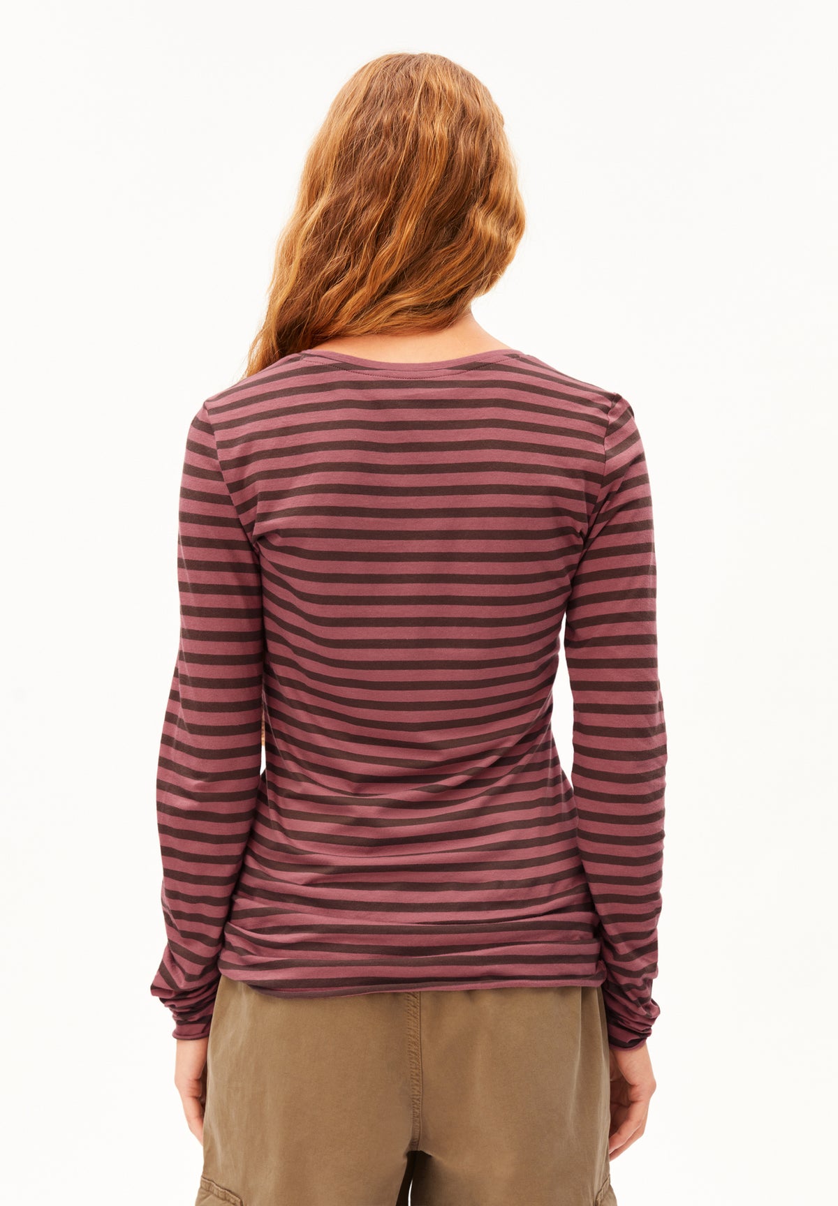 Einiaara Stripe Longsleeve - Claystone / Velvet Ember