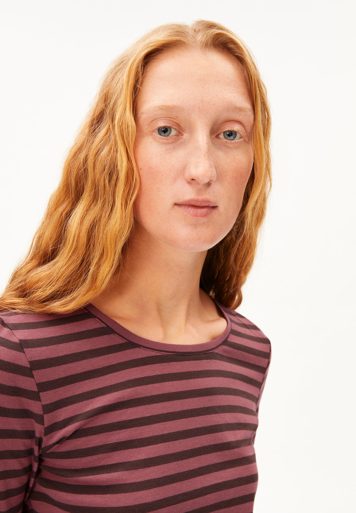 Einiaara Stripe Longsleeve - Claystone / Velvet Ember