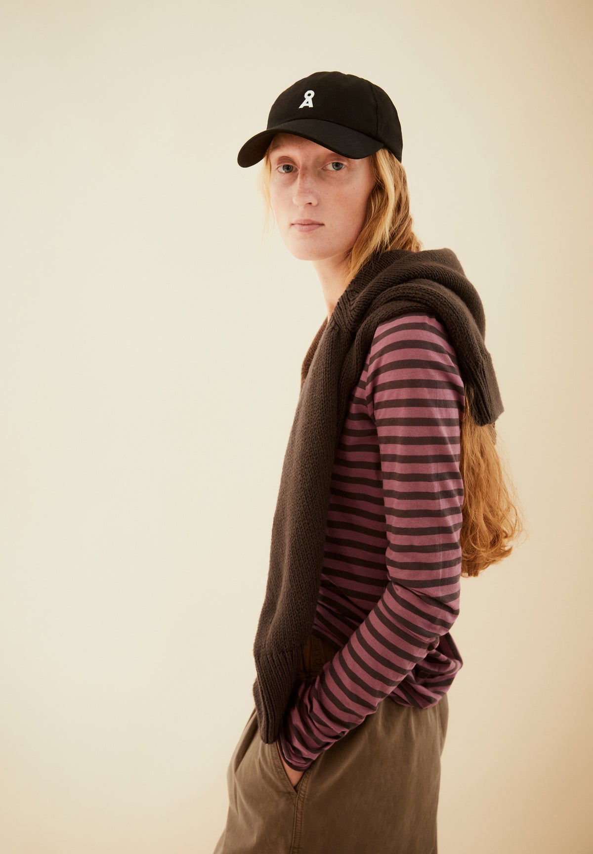 Einiaara Stripe Longsleeve - Claystone / Velvet Ember