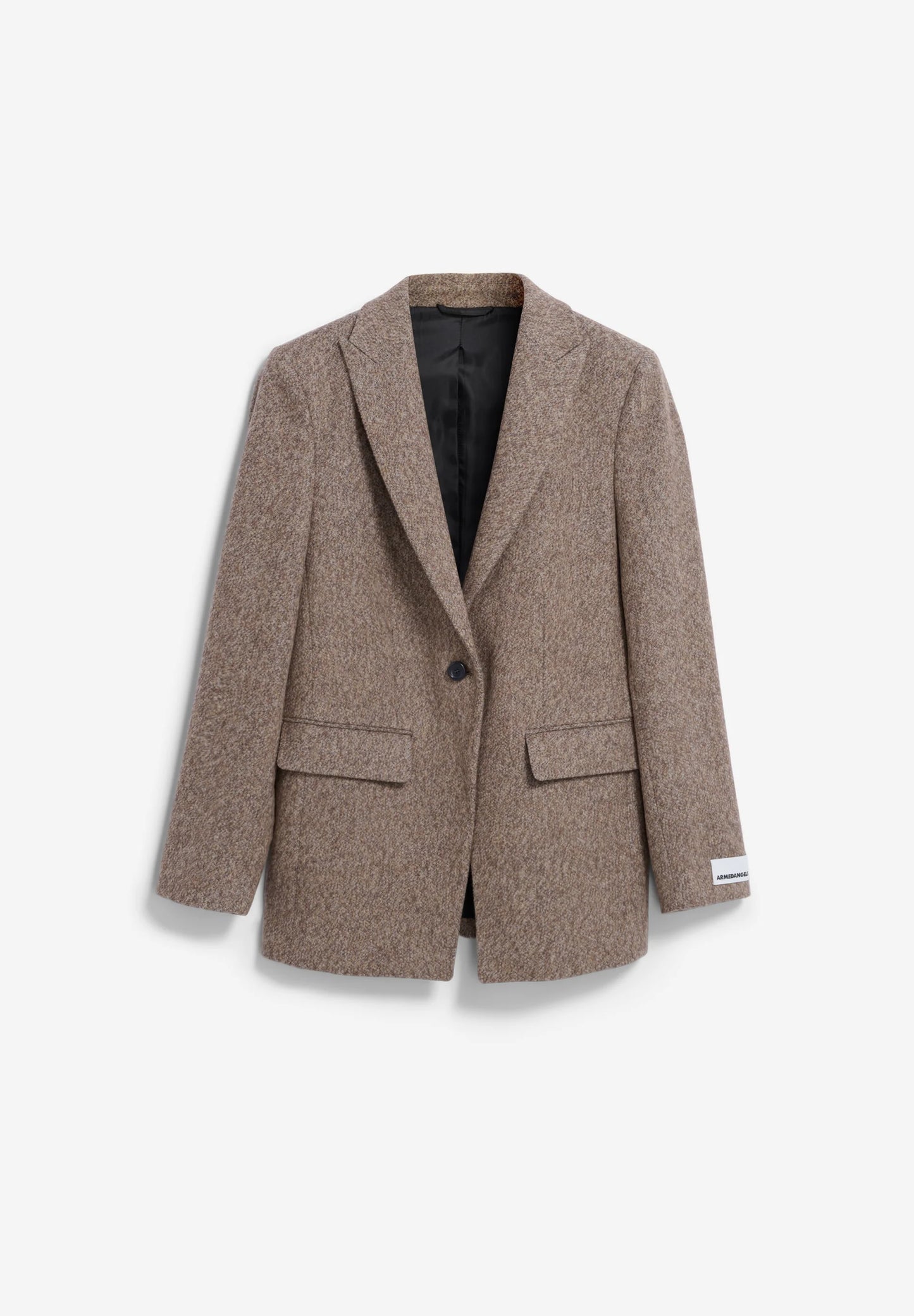 Mikulaa Tweed Woven Blazer - Pure/Walnut Cream