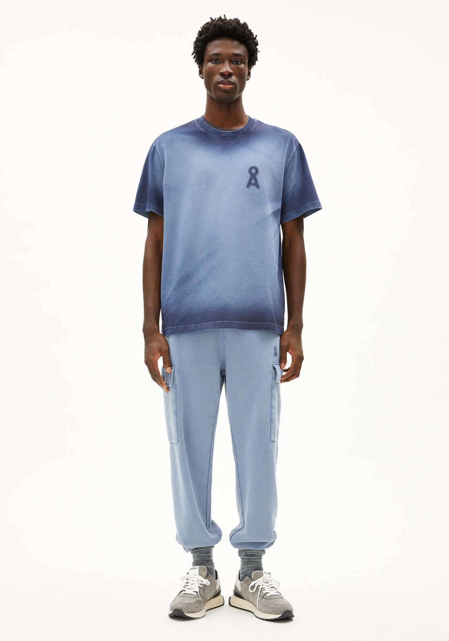 Aadru GMT Dye Spray T-Shirt - Nightshadow Washed