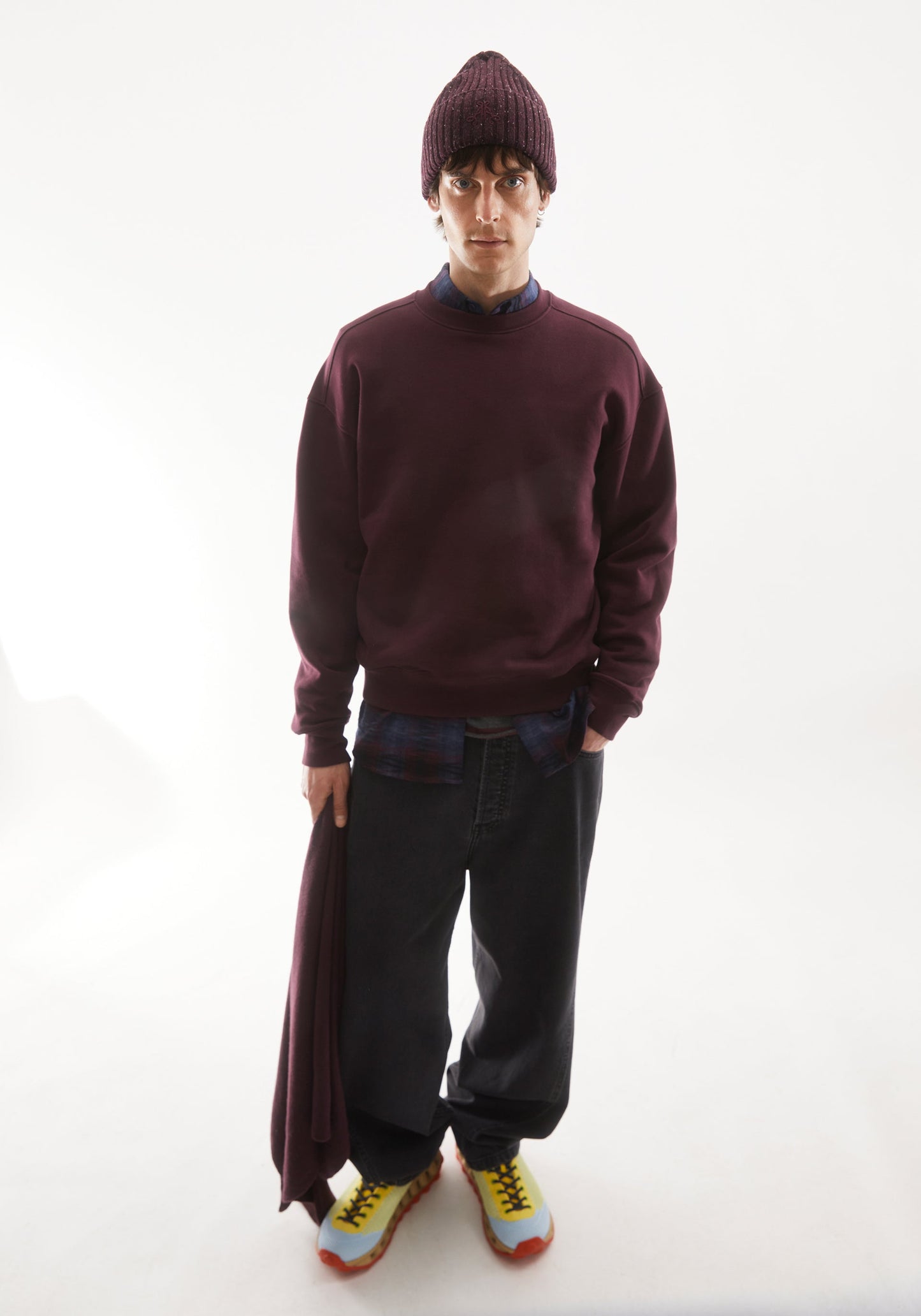 Emaal Zick Zack Sweater - Dark Cranberry