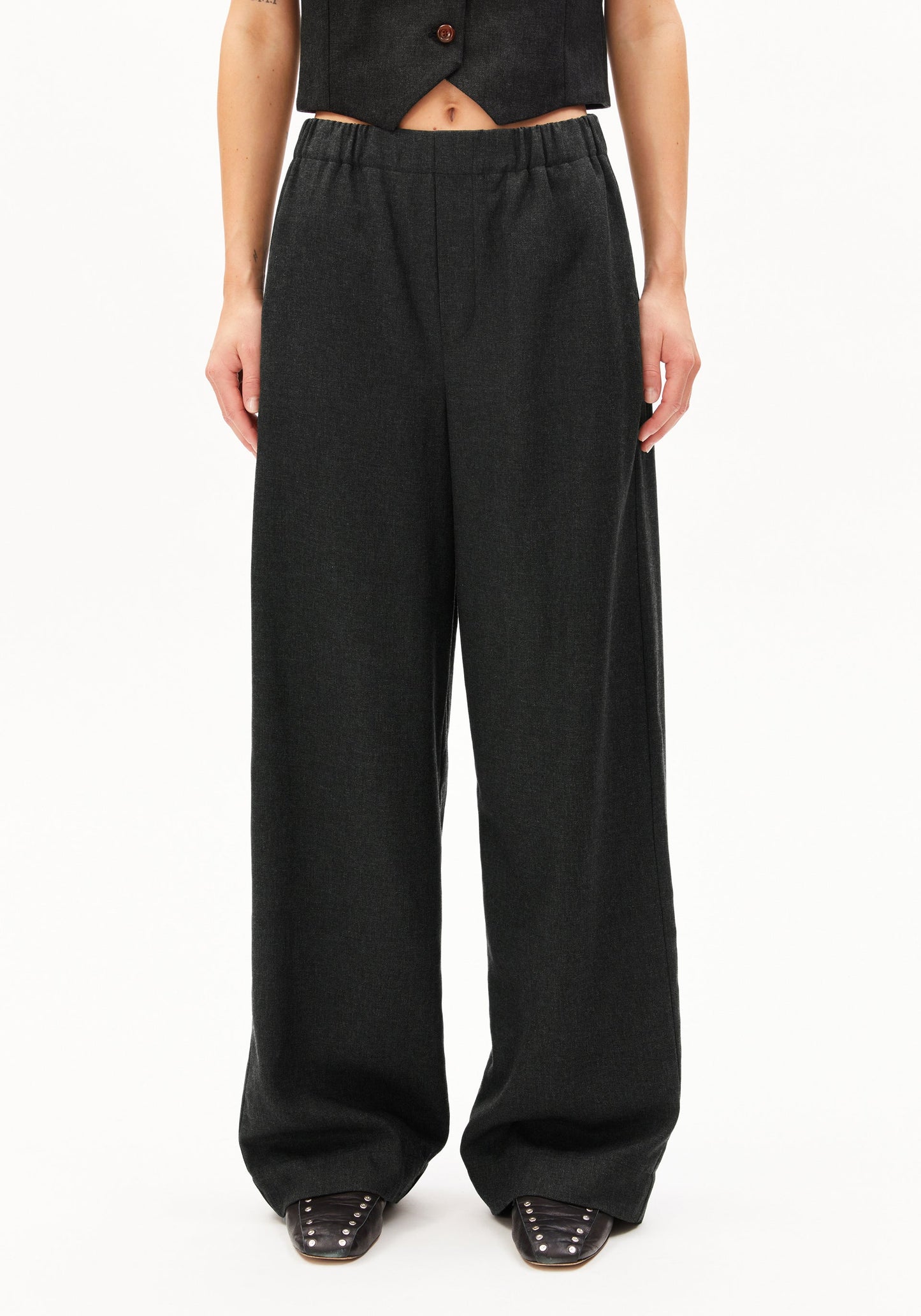 LAST ONE in M - Jonvaalie Premium Mel Pants - Steel Melange