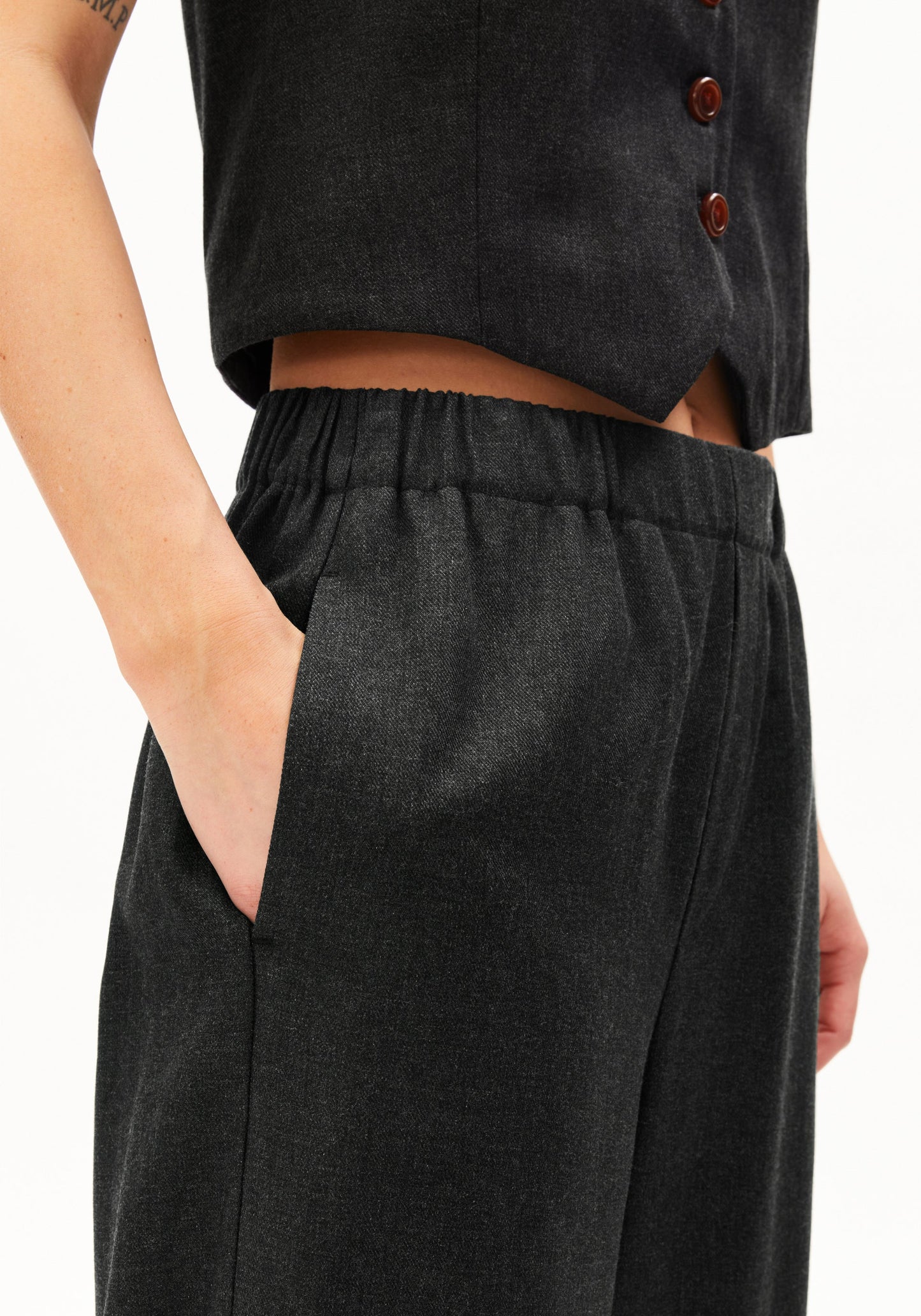 LAST ONE in M - Jonvaalie Premium Mel Pants - Steel Melange