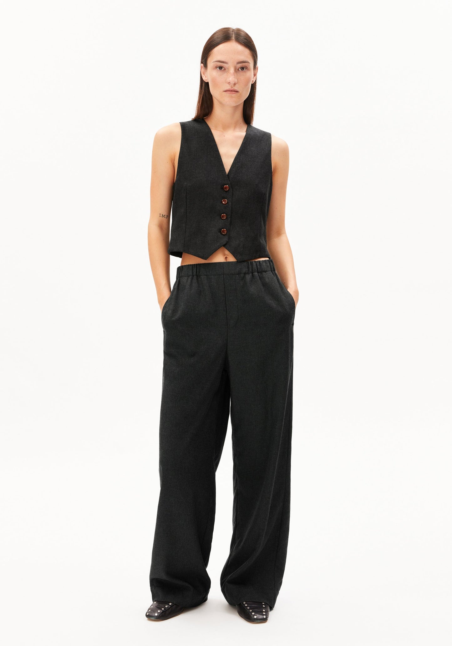 LAST ONE in M - Jonvaalie Premium Mel Pants - Steel Melange