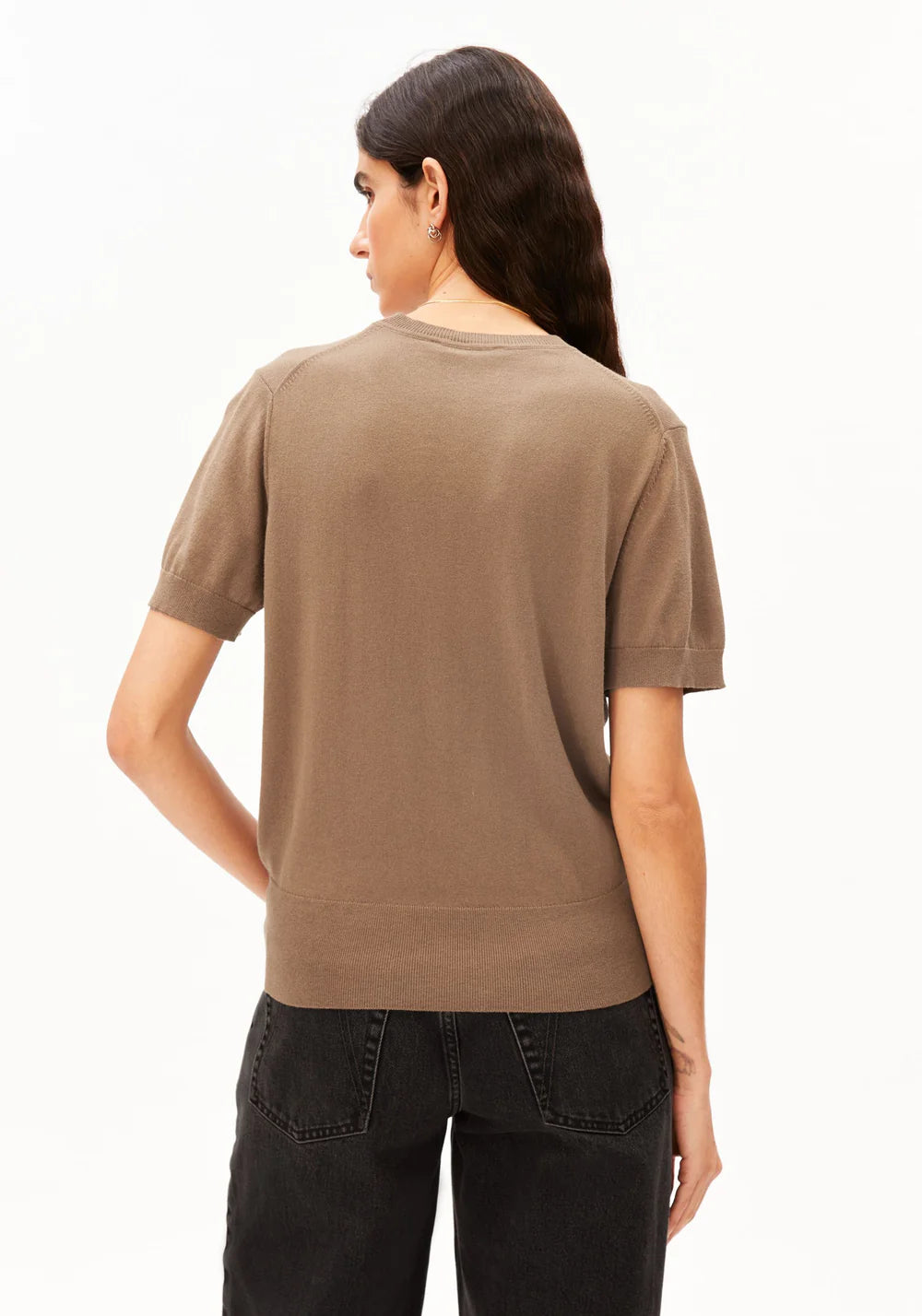 Fine Knit Short Sleeved Jumper - Amberwood