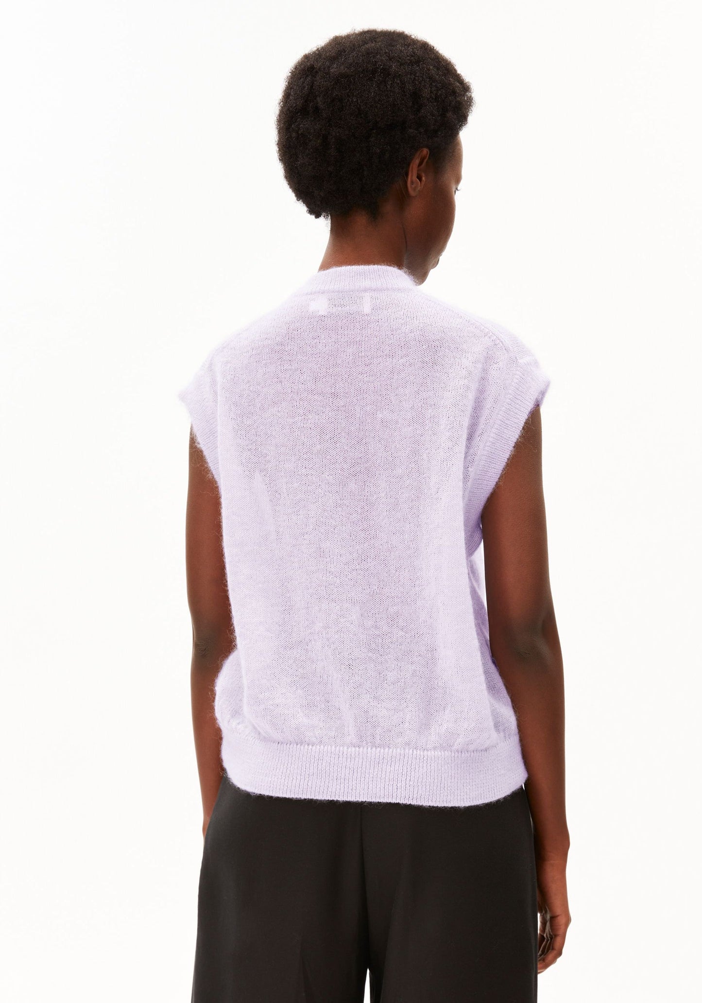 Mohair Blend Knit Vest - Moonlit Lilac