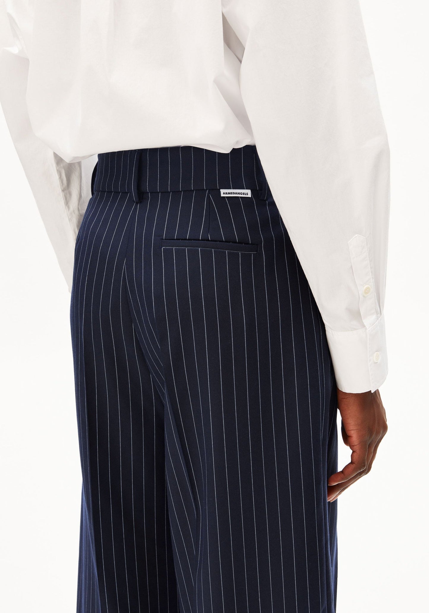 Kaayua Pinstripe Pants - Night Sky/White
