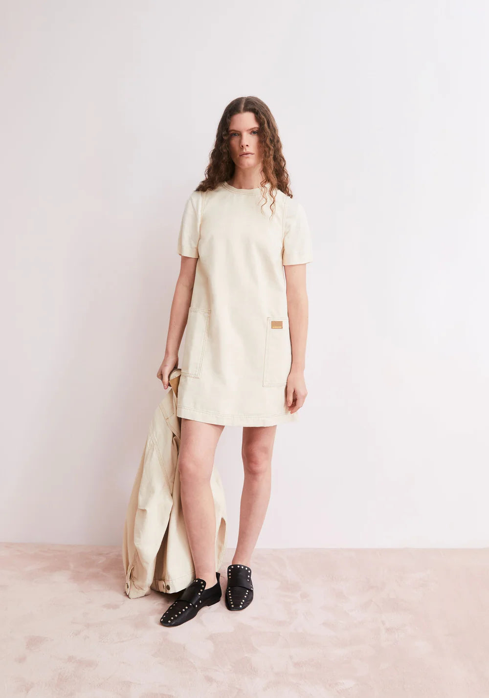 Workwear Canvas Mini Dress - Undyed