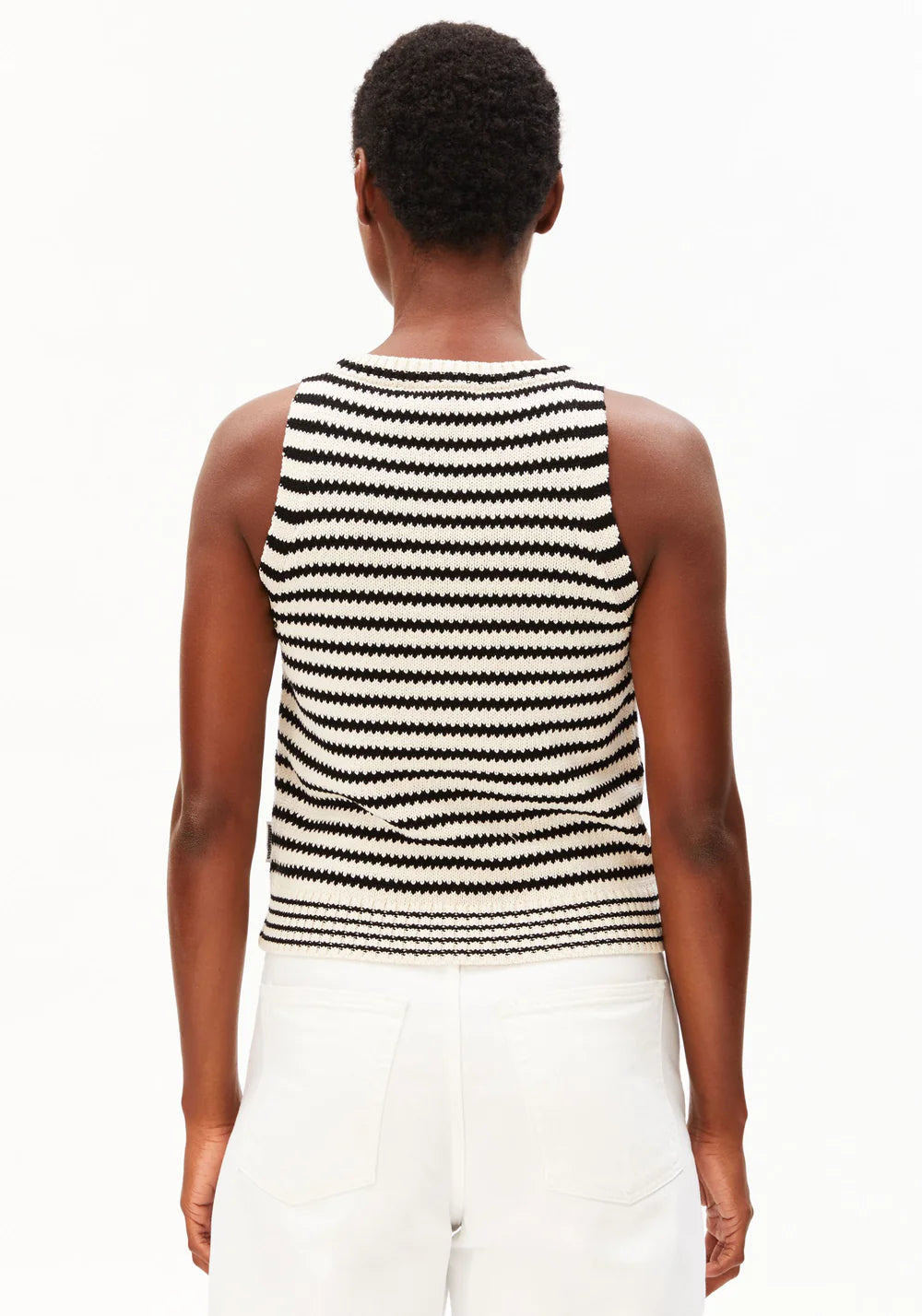 Striped Knit Top - Black/Undyed