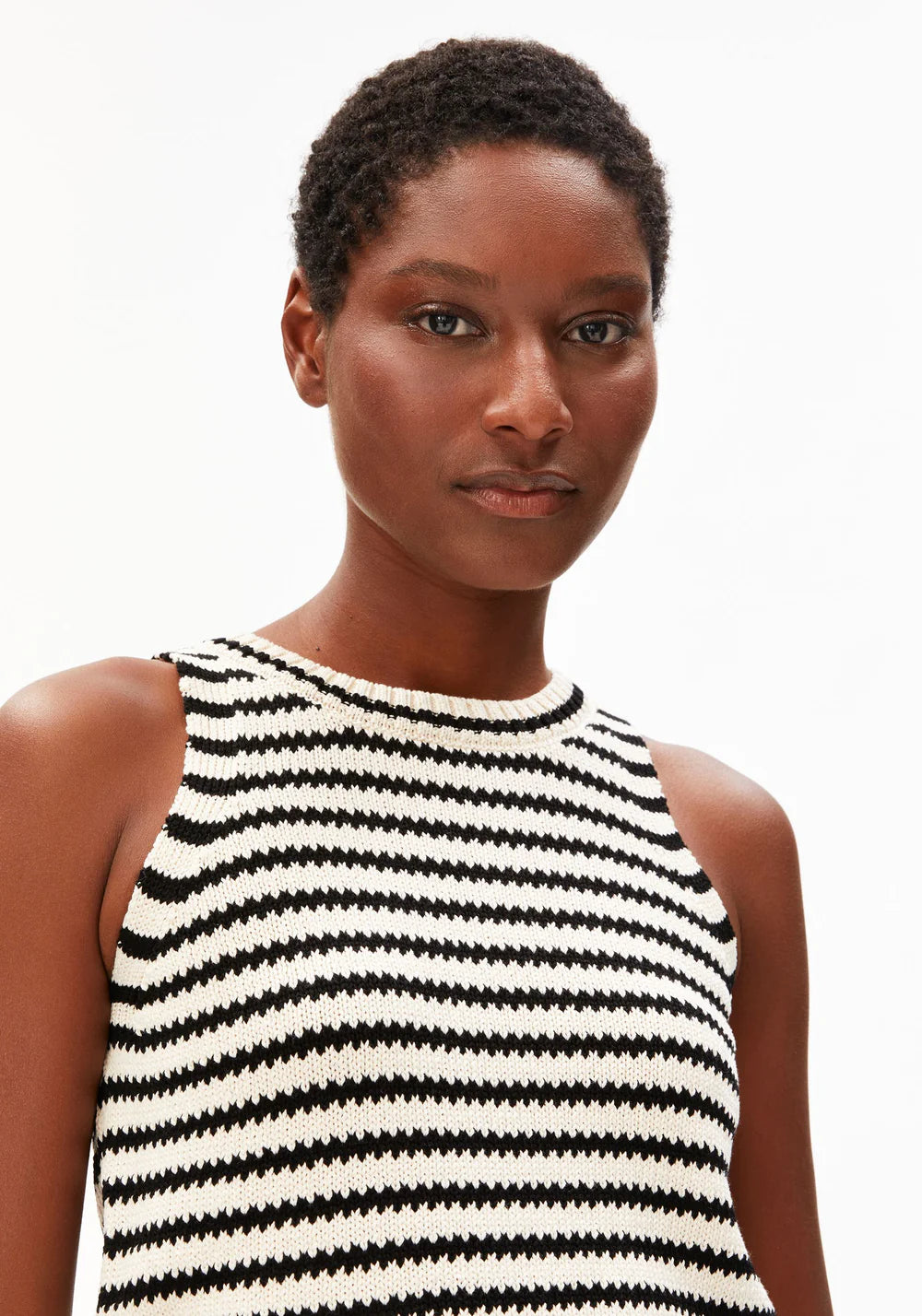 Striped Knit Top - Black/Undyed