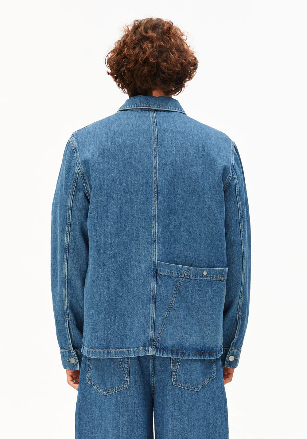 Linen Blend Denim Shirt / Jacket - Sea Salt