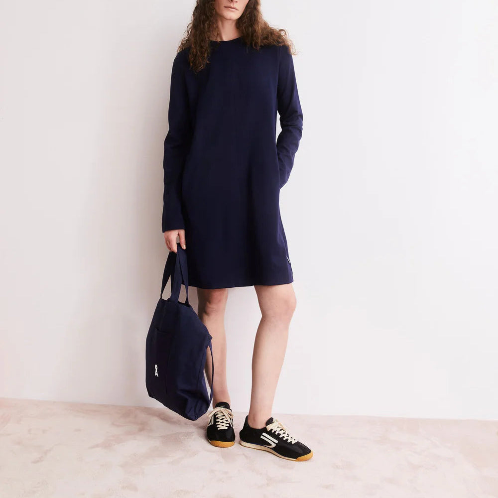 Maariliana Sweater Dress - Tinted Navy