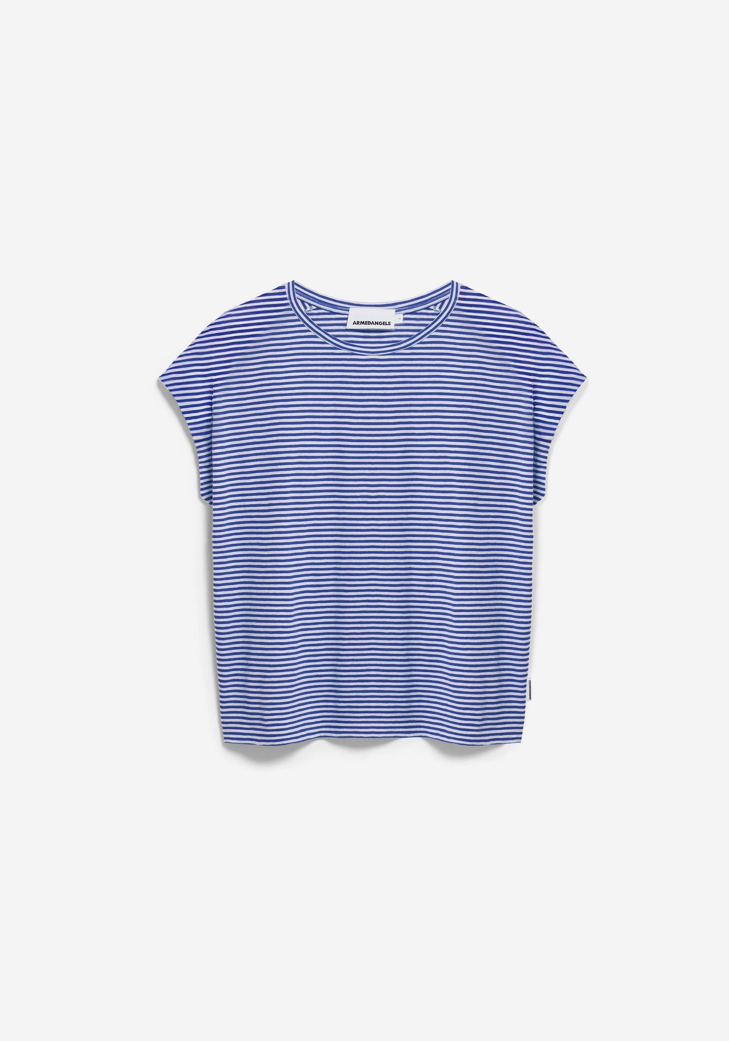 Slub Jersey Stripe T-Shirt - Oatmilk/Dynamo Blue