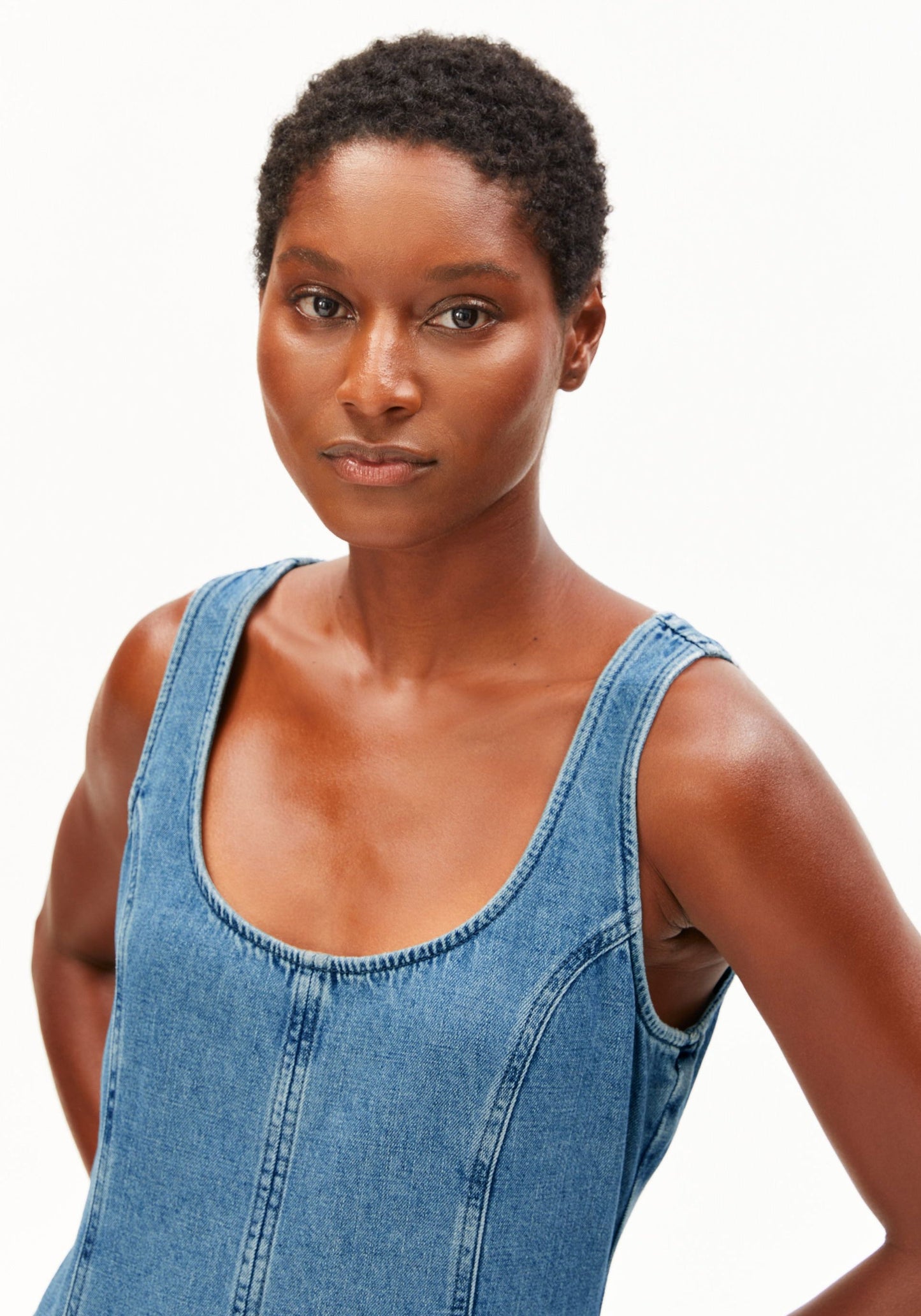 Denim Midi Dress - Muscari