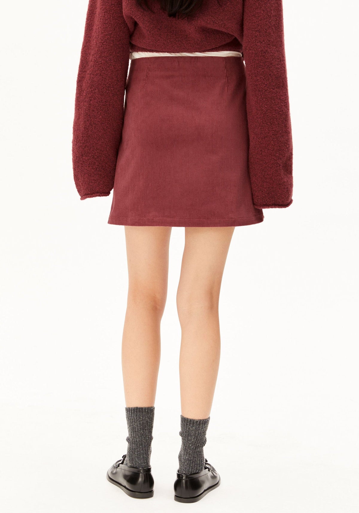 Corduroy Mini Skirt - Velvet Ember