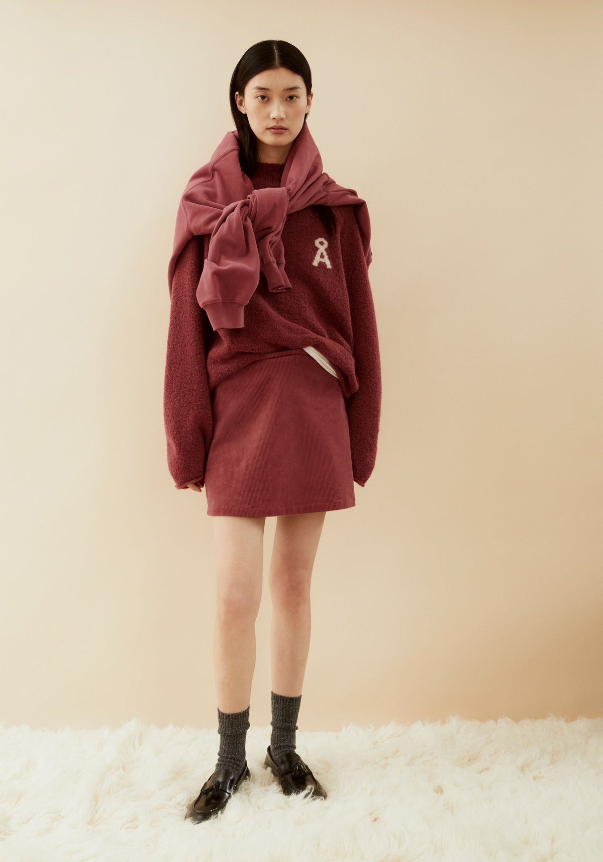 Corduroy Mini Skirt - Velvet Ember