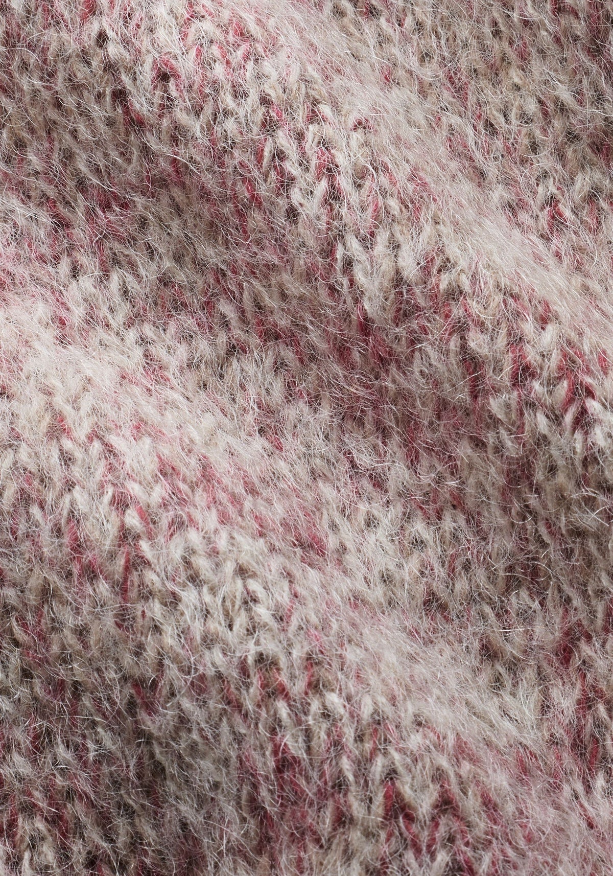 Mouliné Brushed Knit Sweater - Velvet Ember/Oatmilk