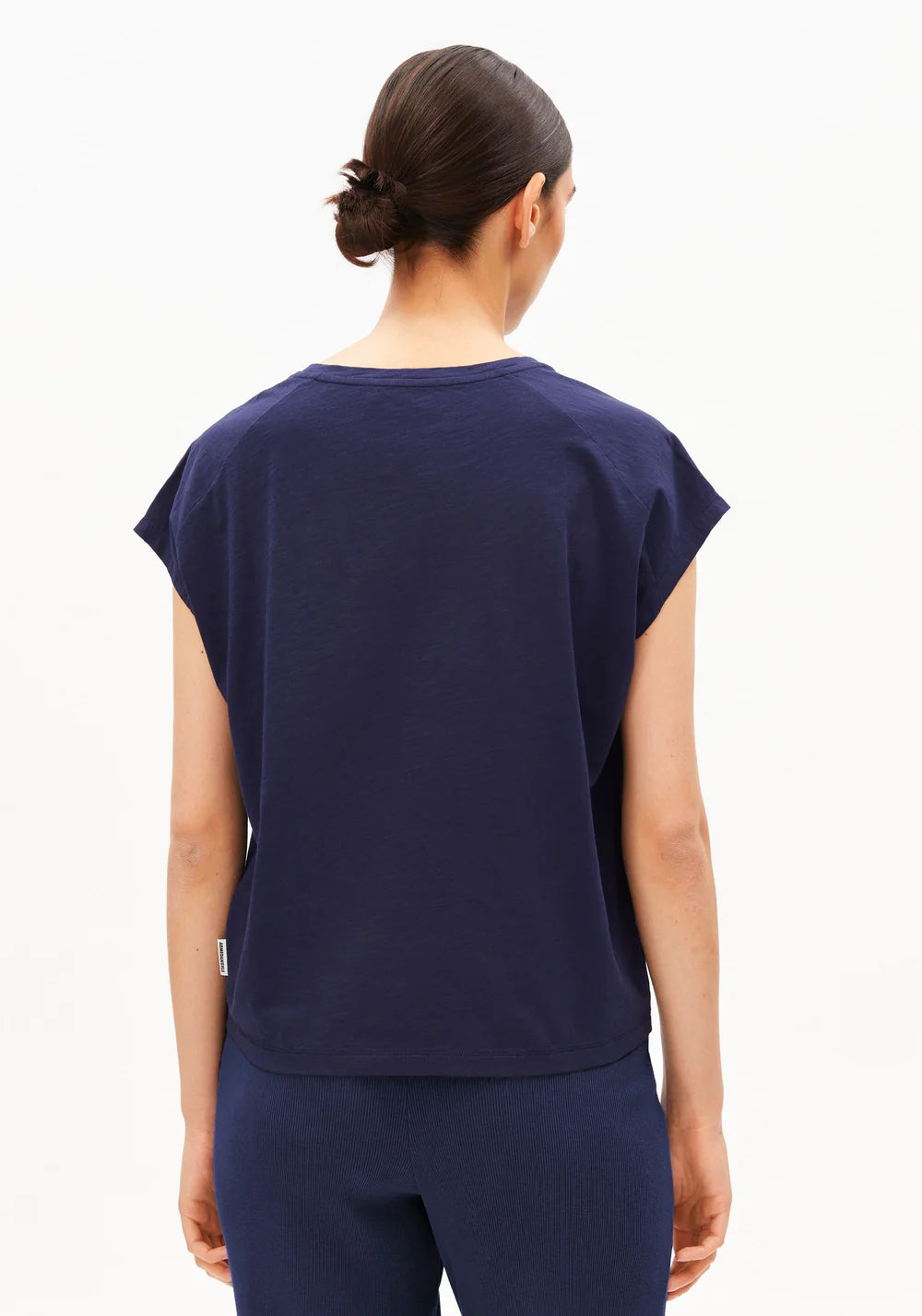 LAST ONE IN XL - Slub Jersey Stripe T-Shirt - Tinted Navy