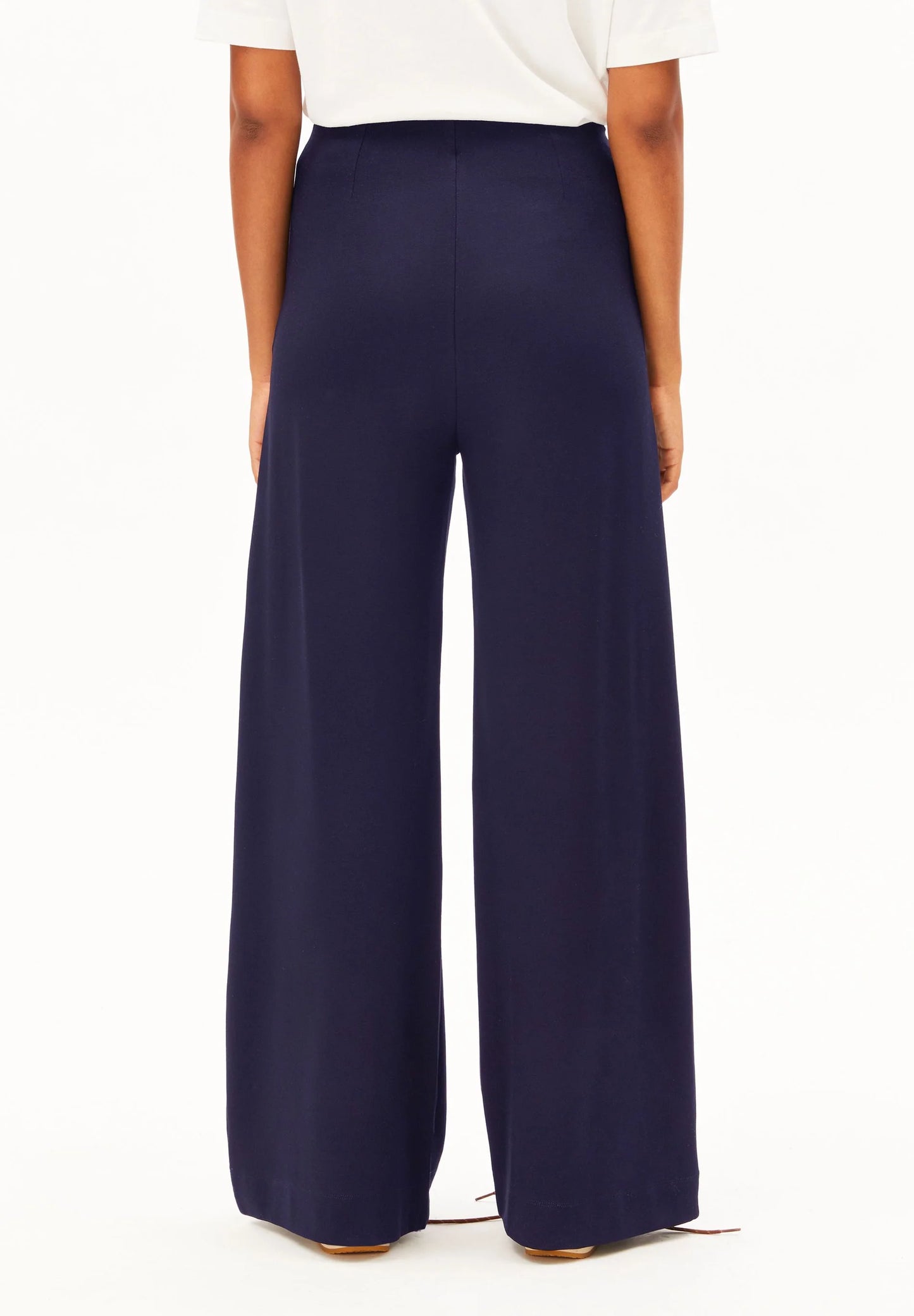 Jerseu Wide Leg Pants -  Tinted Navy