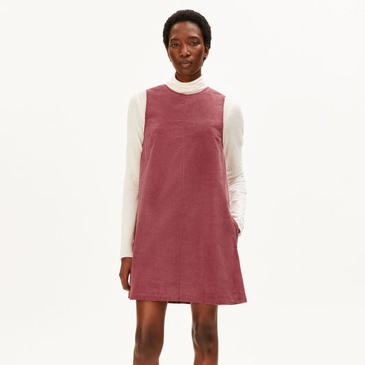 Corduroy Mini Dress - Velvet Ember