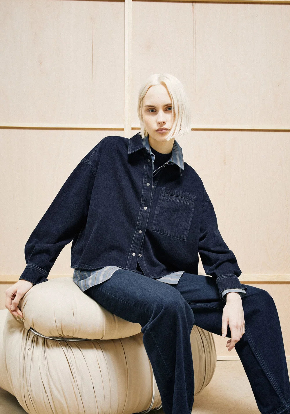 Nalaani Denim Blouse - Rinse
