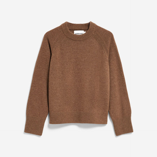 Wool Knit Sweater - Claystone Melange