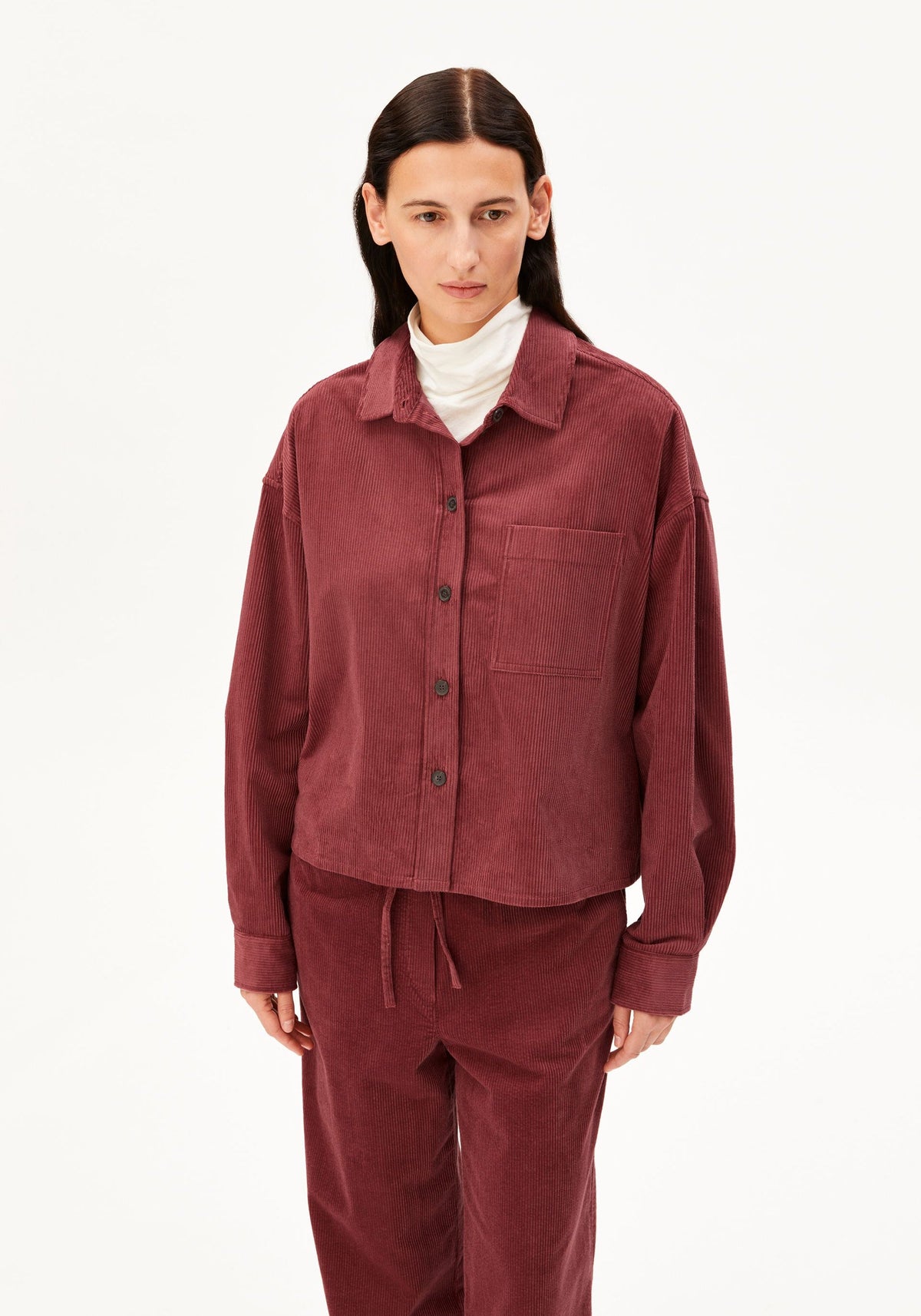 Nalaani Corduroy Blouse - Velvet Ember