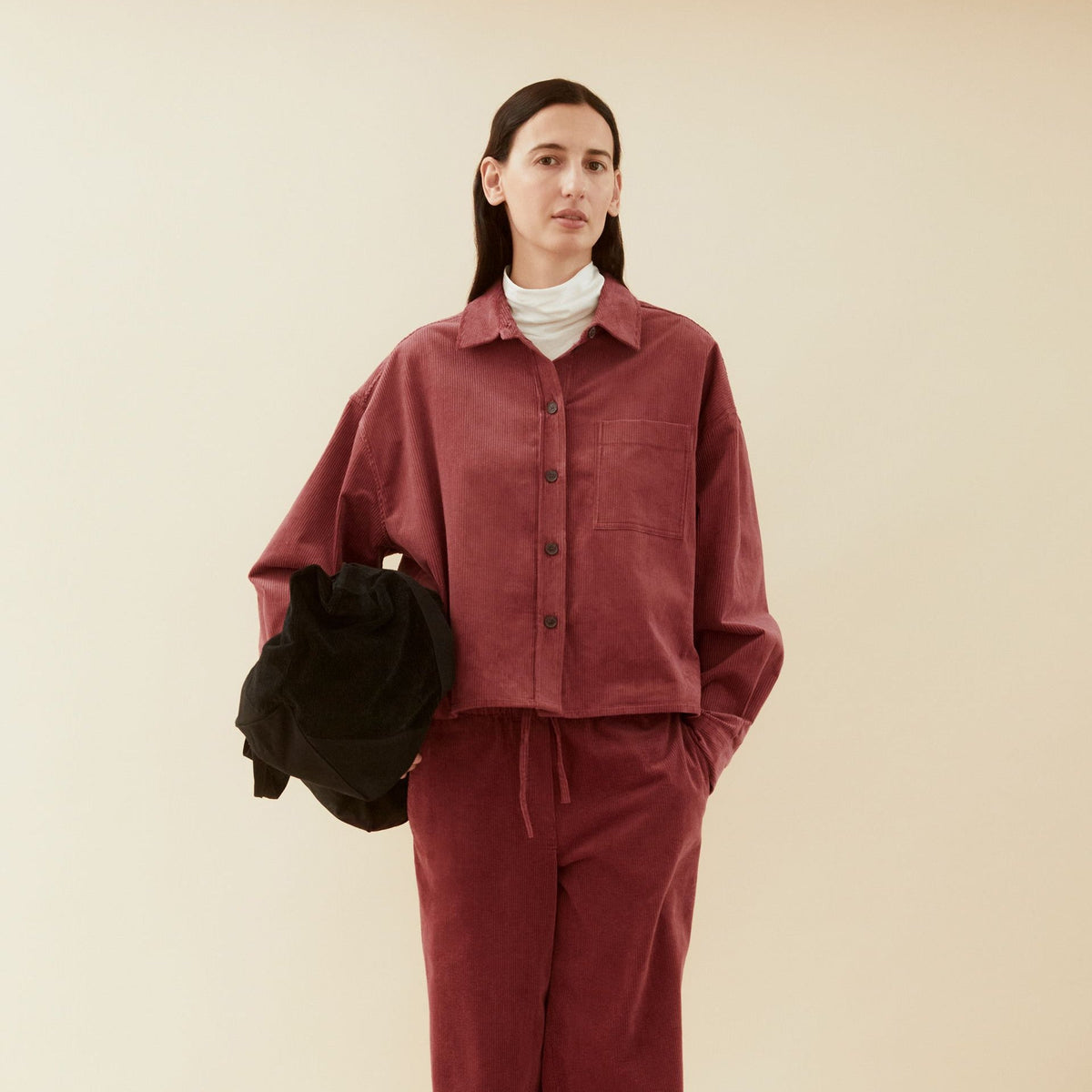 Nalaani Corduroy Blouse - Velvet Ember