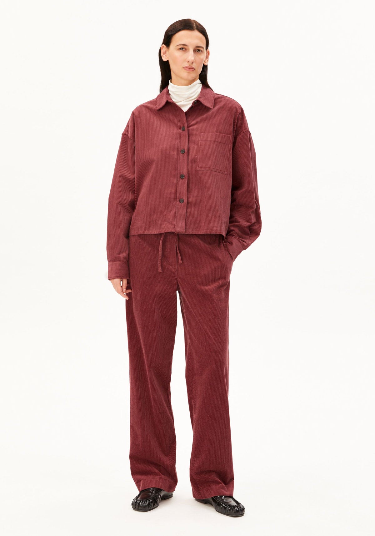 Nalaani Corduroy Blouse - Velvet Ember