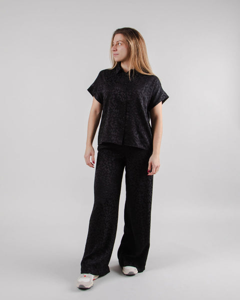 Jacquard Aloha Shirt  - Black