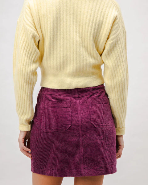 Corduroy Short Skirt - Grape