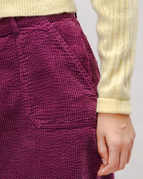 Corduroy Short Skirt - Grape