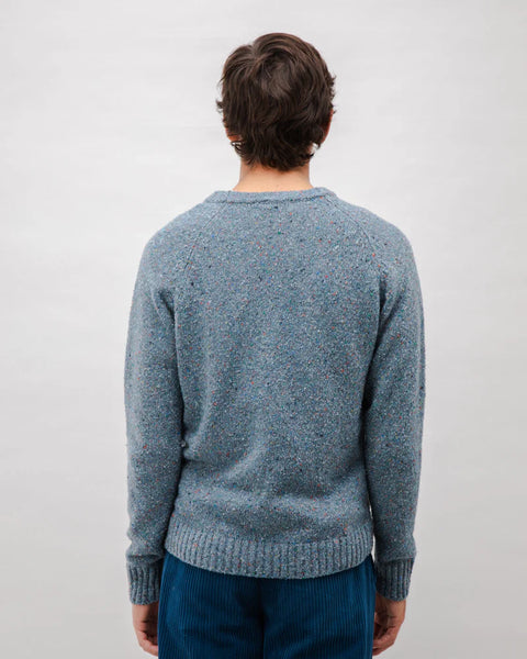 Puzzle Raglan Wool Sweater - Dark Grey