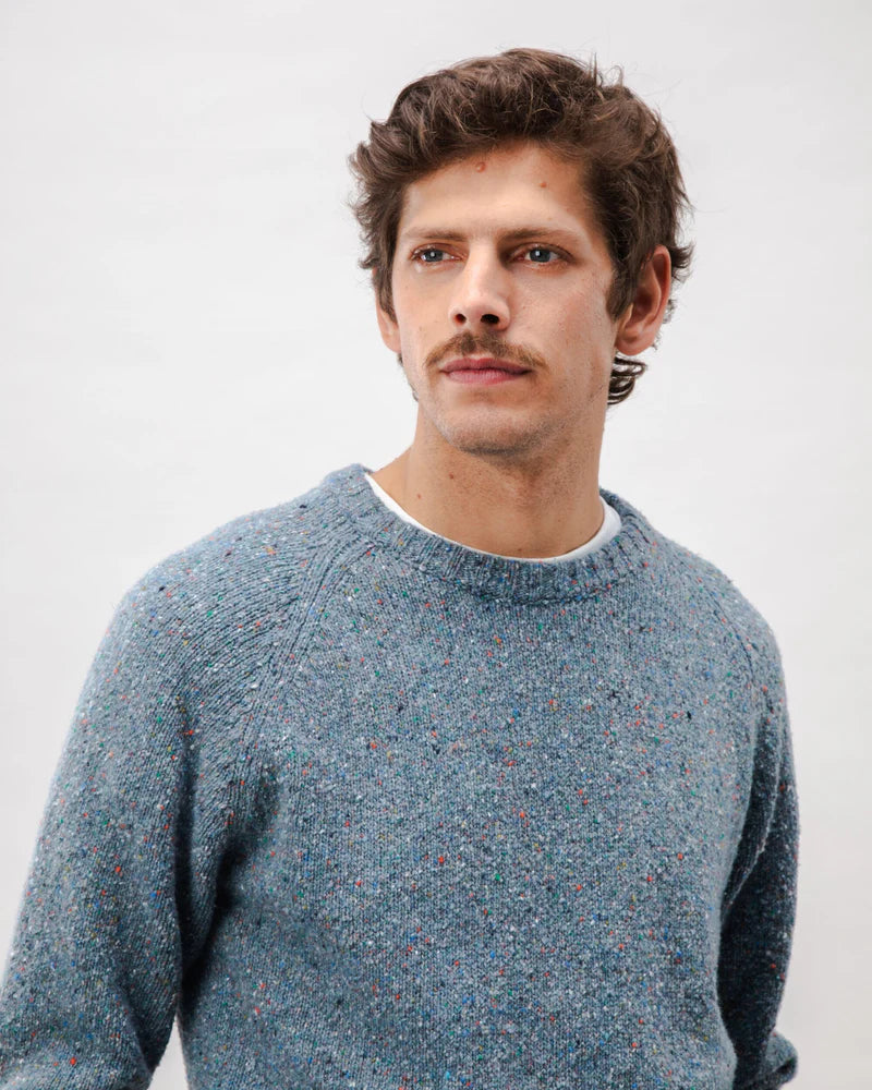 LAST ONE in L - Puzzle Raglan Wool Sweater - Dark Grey