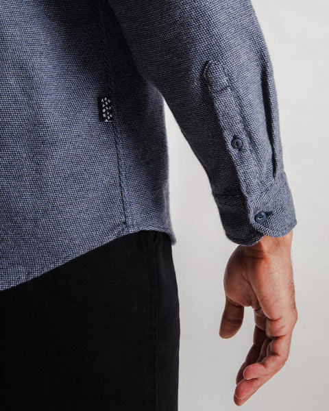 Mouline Flannel Overshirt - Dark Grey