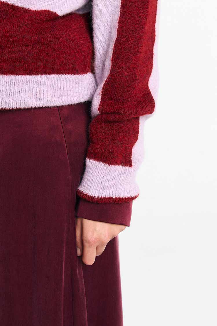Babol Alpaca Jumper - Striped Brick