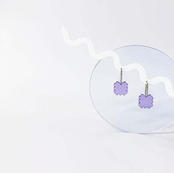 Violet Clover Earrings