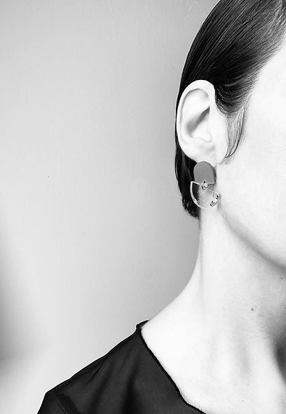 Silver Speckle Cara Earrings