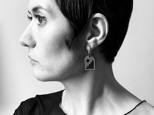 Midnight Hoop Earrings