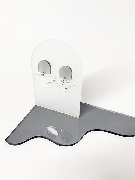 Silver Speckle Cara Earrings