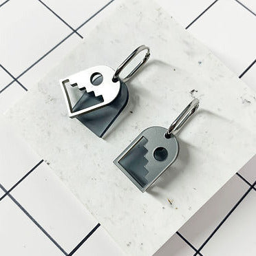 Midnight Hoop Earrings