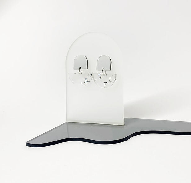 Silver Speckle Cara Earrings