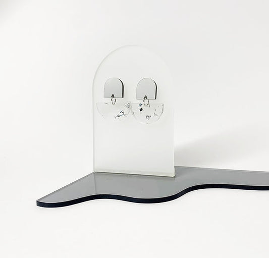 Silver Speckle Cara Earrings