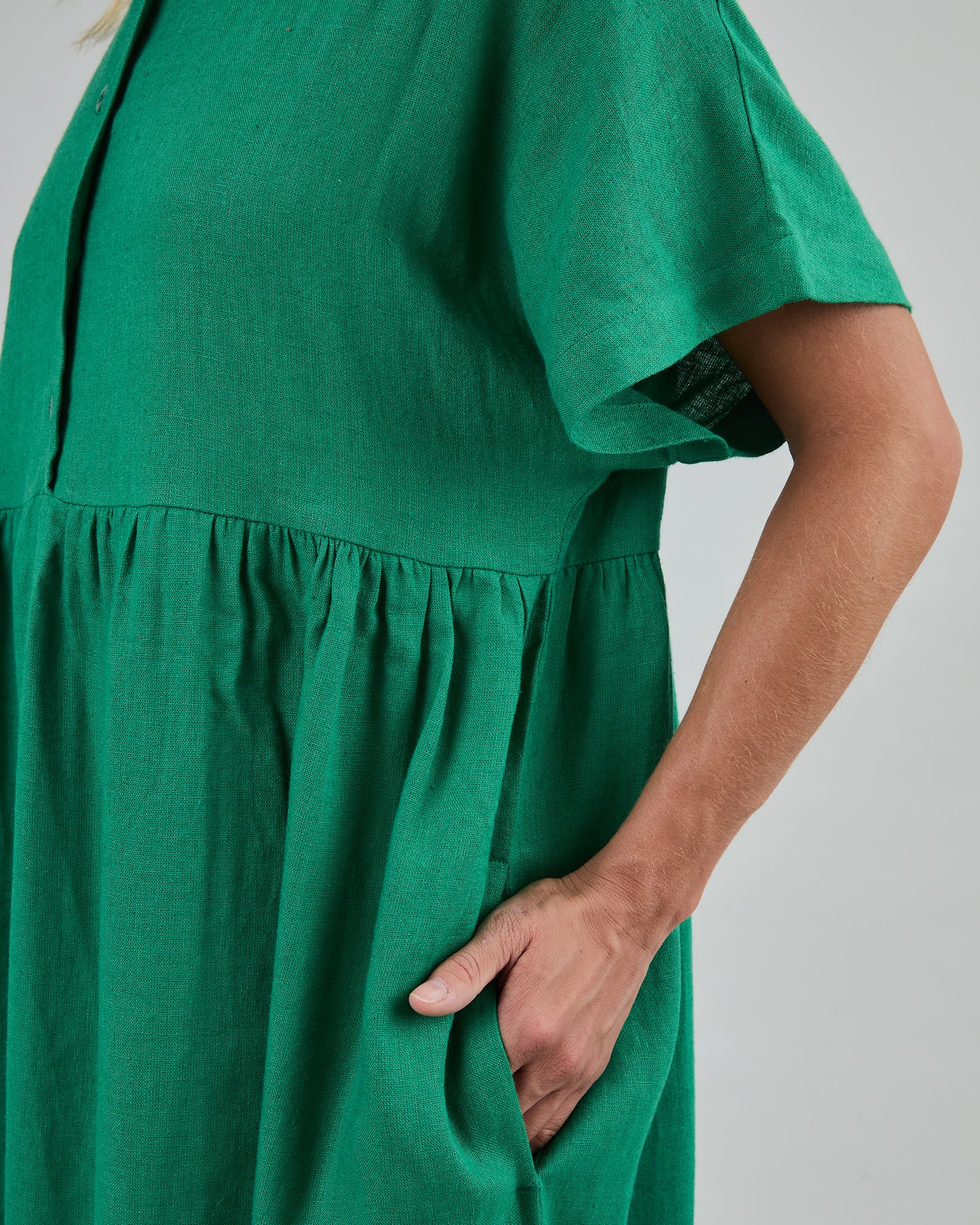 Oversized Long Dress - Green