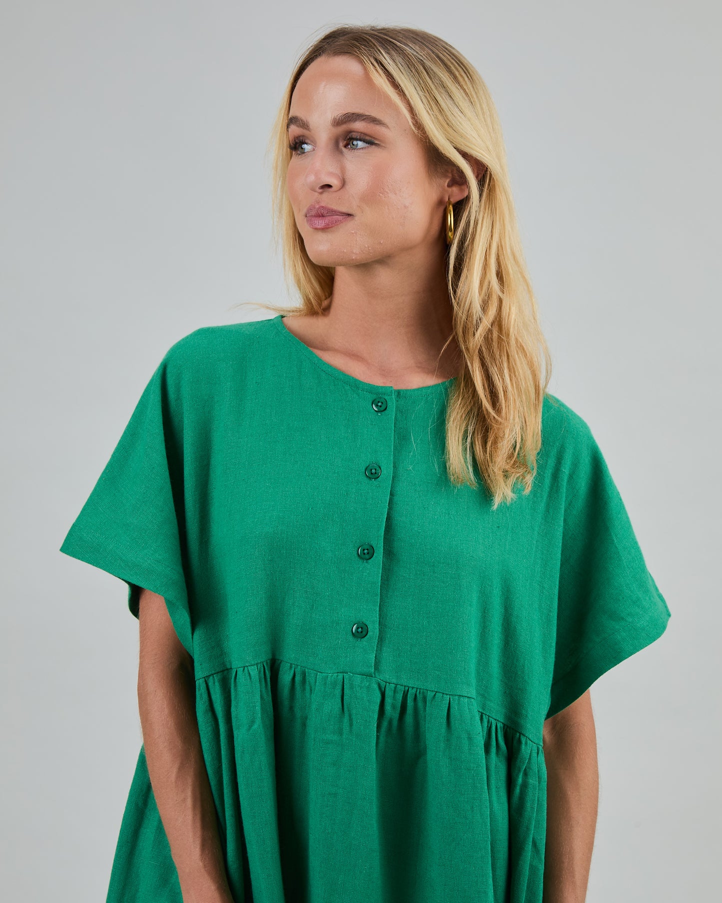 Oversized Long Dress - Green