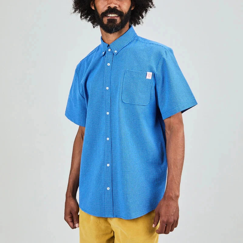 Asis Boxy Shirt - Blue Vichy