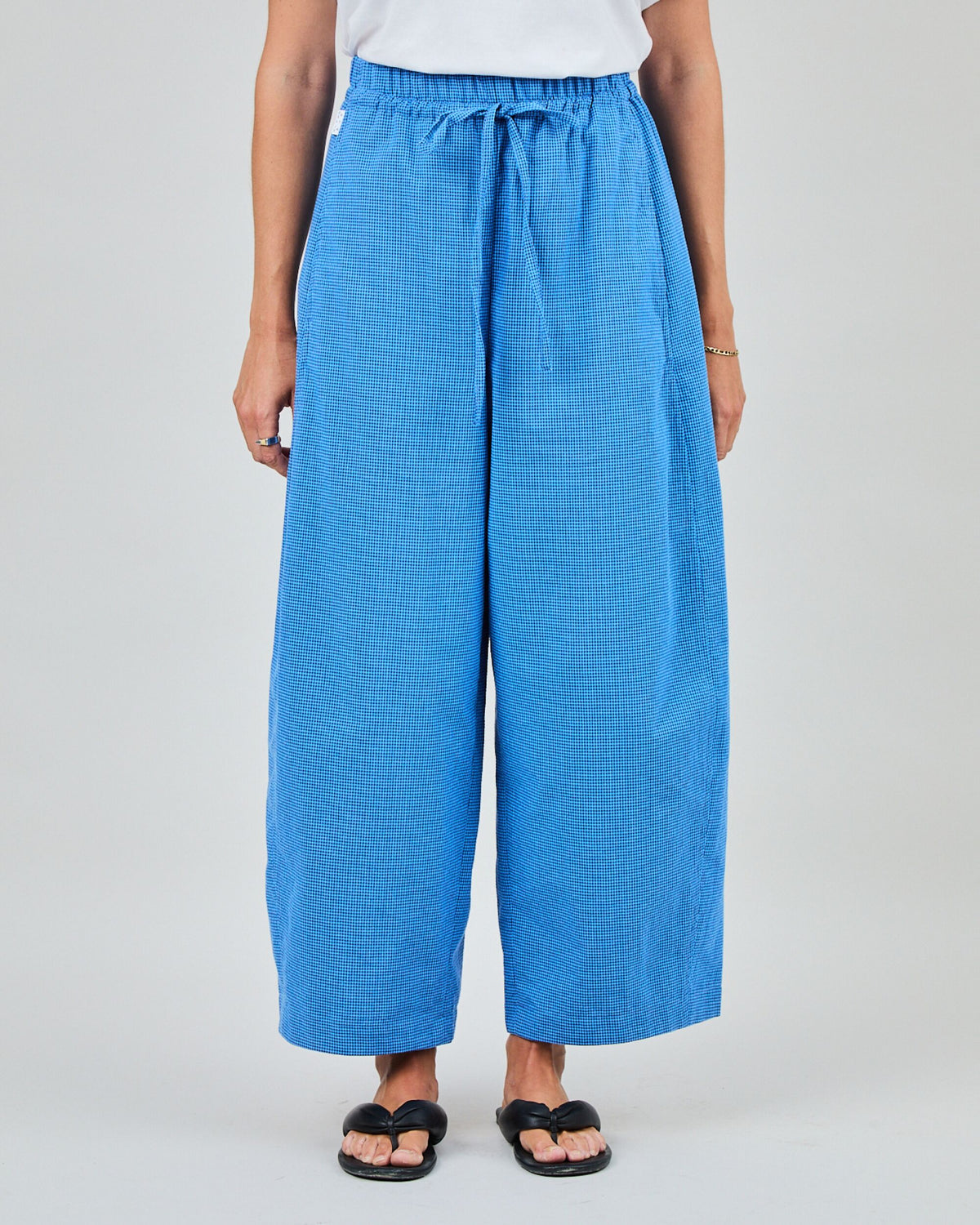 Balloon Pants - Blue Vichy