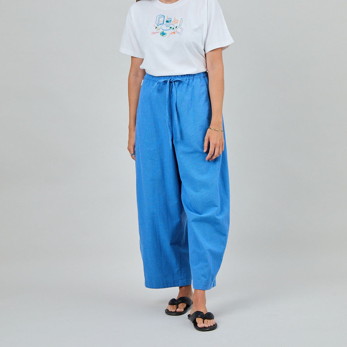Balloon Pants - Blue Vichy